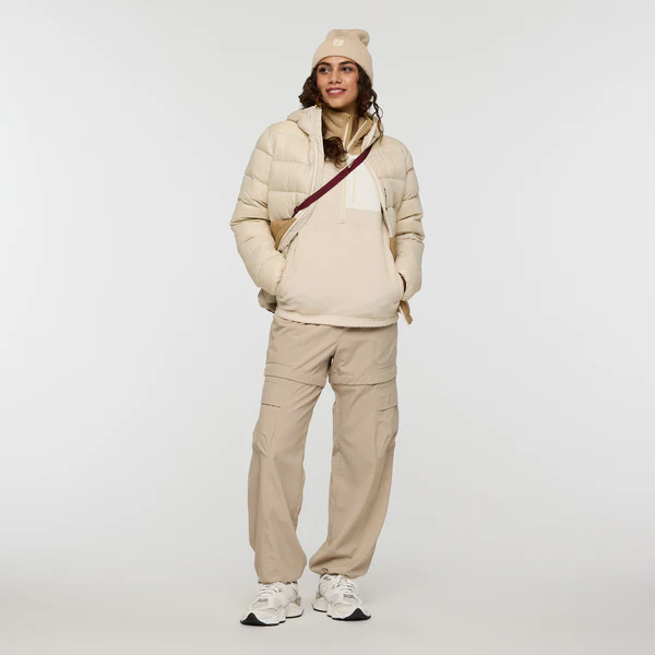 Abrazo Fleece Half-Zip Jacket - KHAKI AND CREAM - Image 2