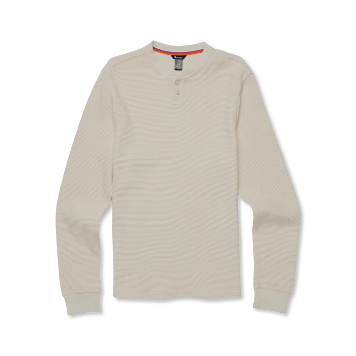 Atajo Long-Sleeve Waffle Henley - CREAM - Image 5
