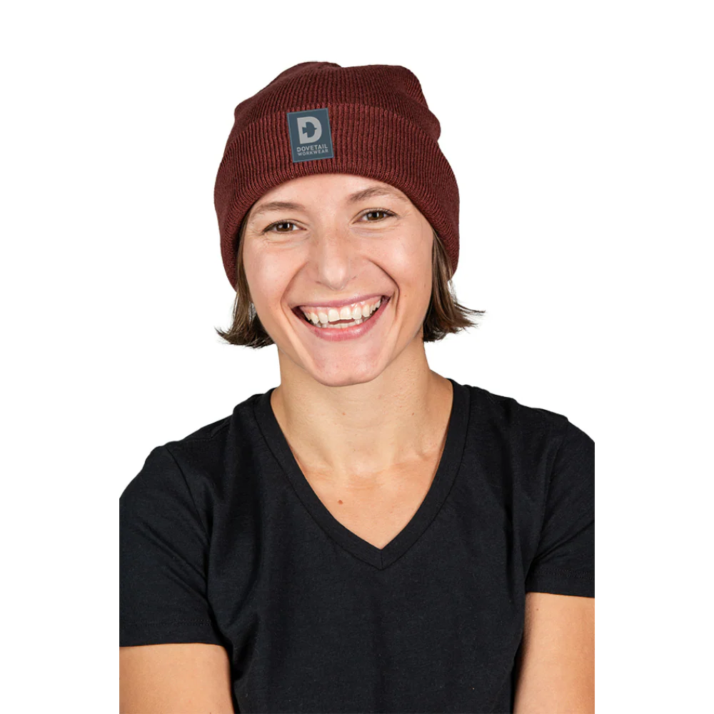 DOVETAIL LOGO BEANIE - CHICORY ROOT
