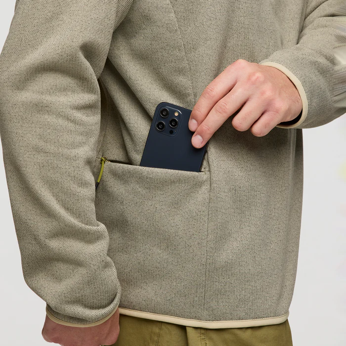 Envo Fleece Quarter-Zip Pullover - HEATHER PEBBLE - Image 2