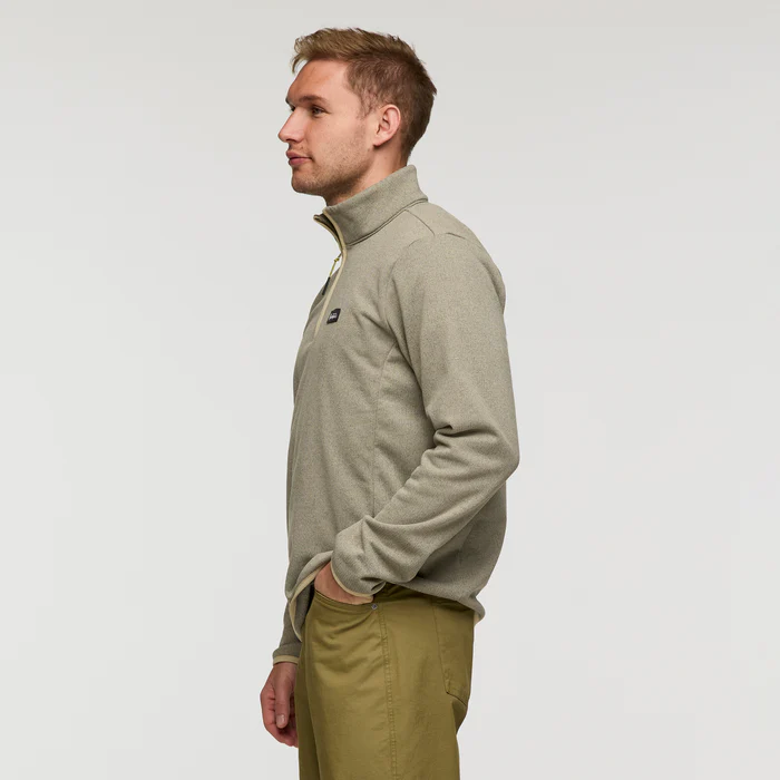 Envo Fleece Quarter-Zip Pullover - HEATHER PEBBLE - Image 5