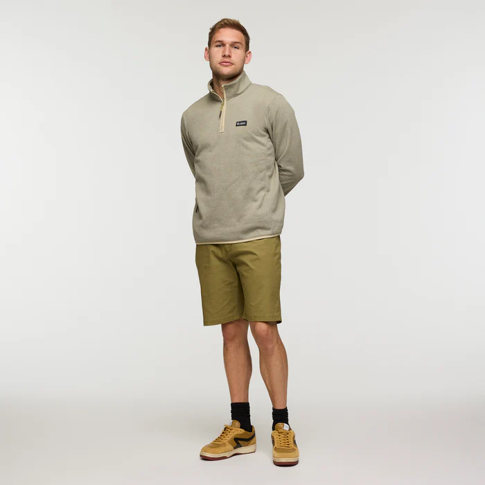 Envo Fleece Quarter-Zip Pullover - HEATHER PEBBLE - Image 6
