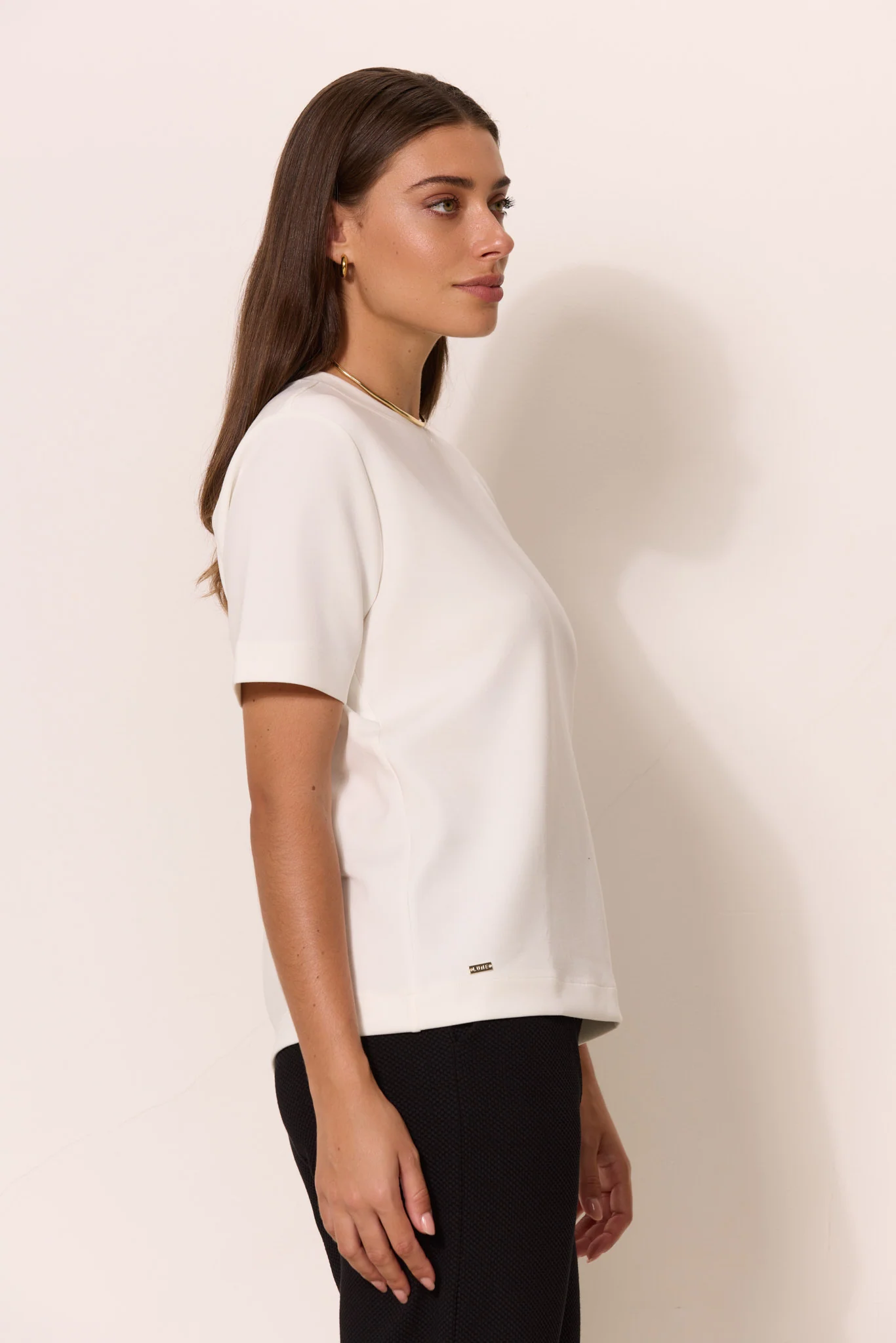 EVA MODAL BLEND SLIM FIT TEE - MARSHMELLOW - Image 3