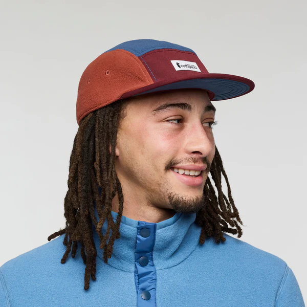 Fleece 5-Panel Hat - MULBERRY AND DEEP SEA - Image 3