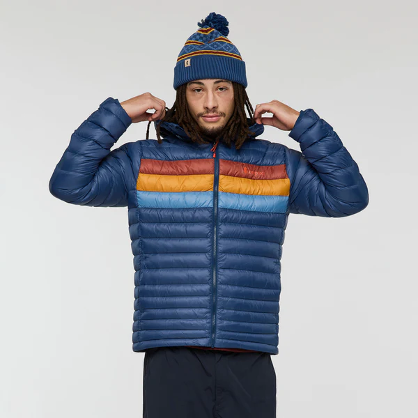 Fuego Down Hooded Jacket - DEEP SEA STRIPES - Image 8