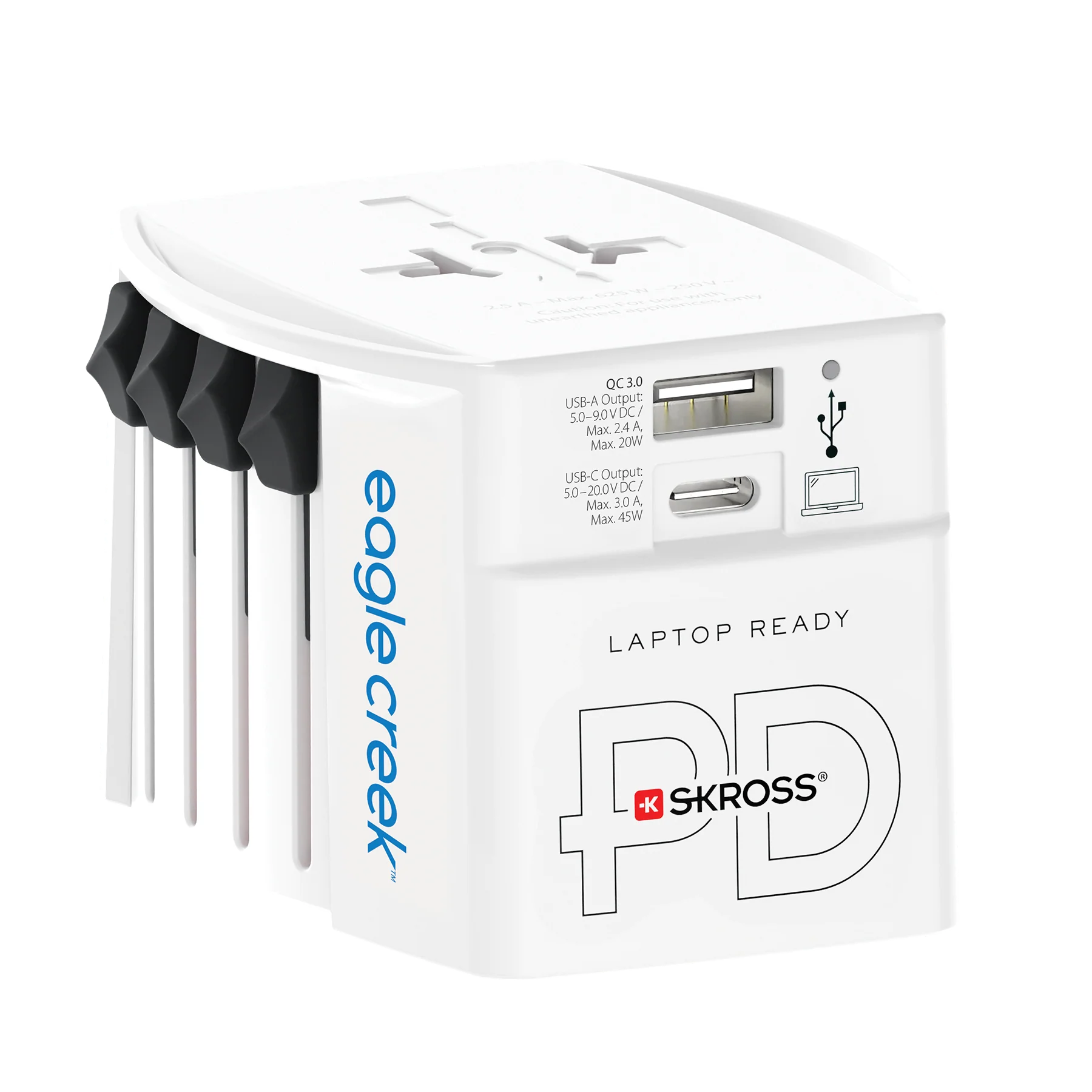 GLOBAL TRAVEL ADAPTER 45W - WHITE