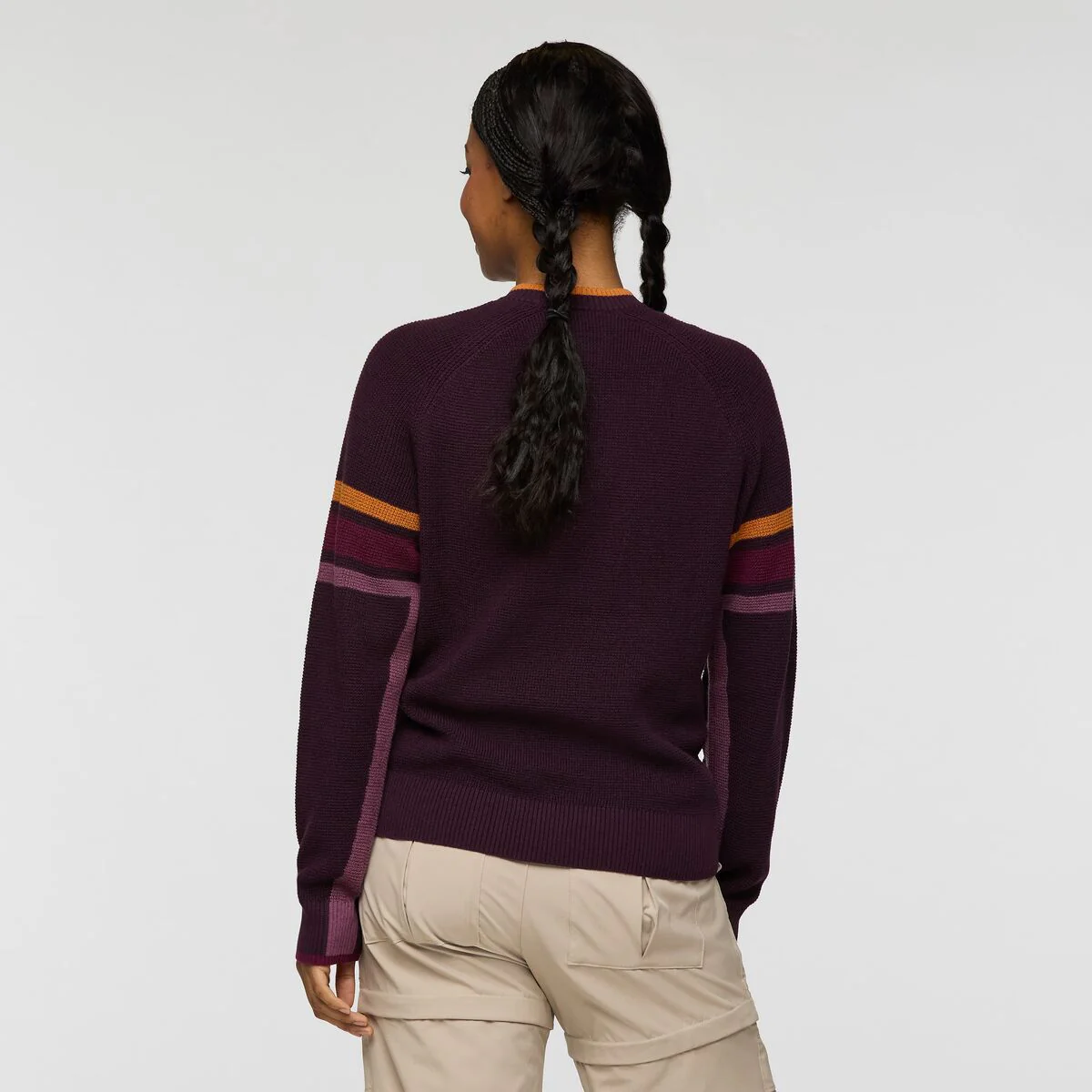 Libre Waffle Crew Sweater - BLACKBERRY - Image 3