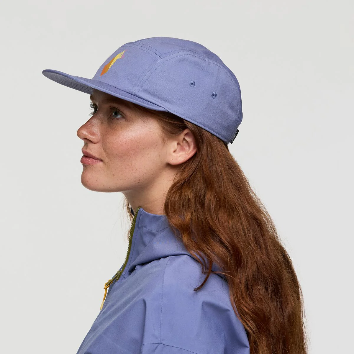 Llama Stripes 5-Panel Hat - BLUE SMOKE - Image 4