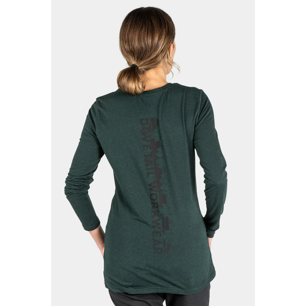 LONG SLEEVE TEE - FOREST GREEN - Image 2