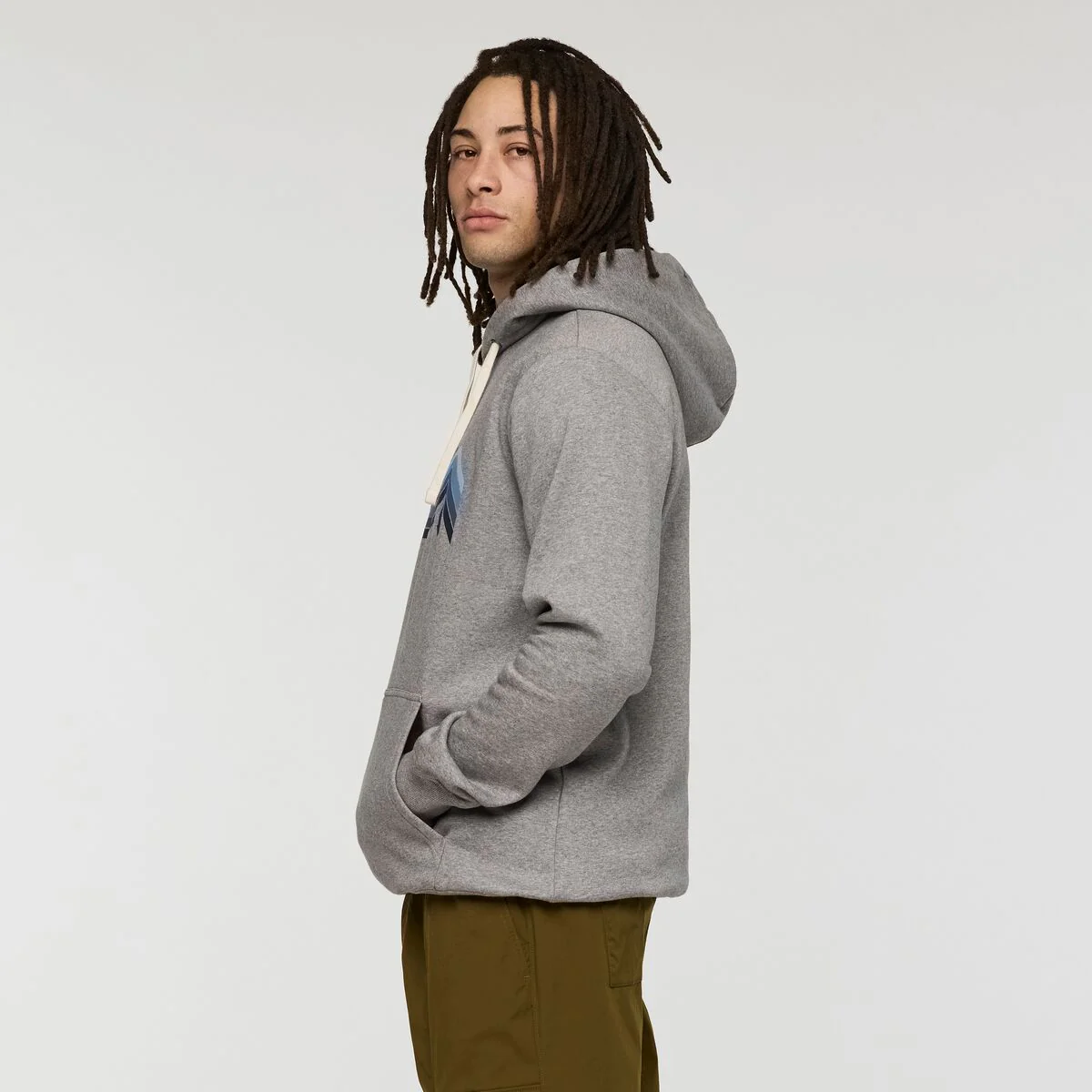 Melting Sunset Pullover Hoodie - HEATHER GREY - Image 4