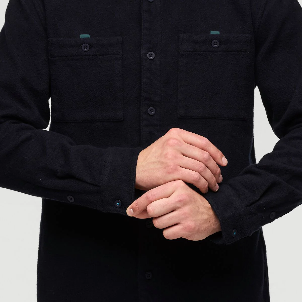 Mero Organic Flannel Shirt - CARBON - Image 5