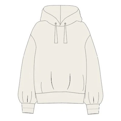 MOON CLASSIC CORDED HOODIE - MARSHMELLOW