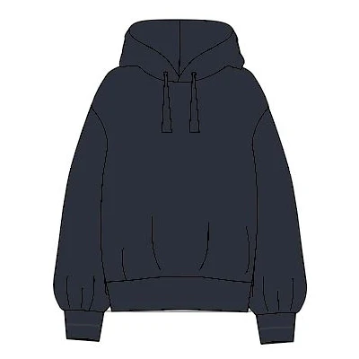 MOON CLASSIC CORDED HOODIE - NIGHT BLUE