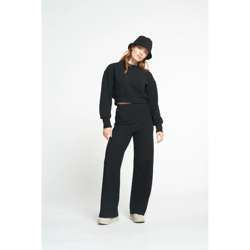 MOON CLASSIC FLARED PANTS - BLACK - Image 3