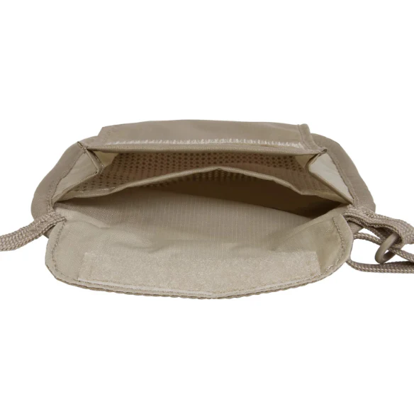 RFID BLOCKER NECK WALLET - TAN - Image 4