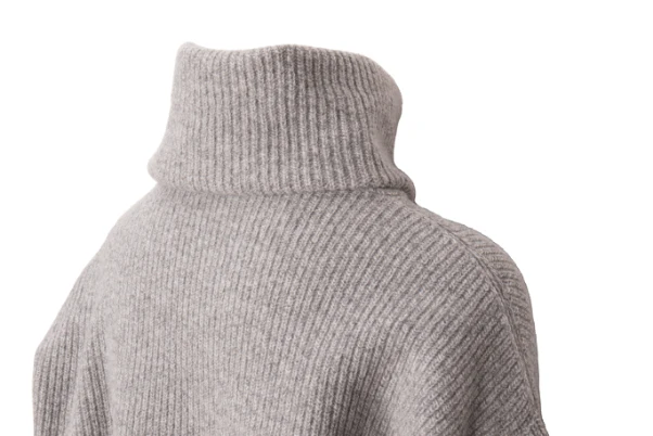 SURTEBY POLO SWEATER - GREY MELANGE - Image 3