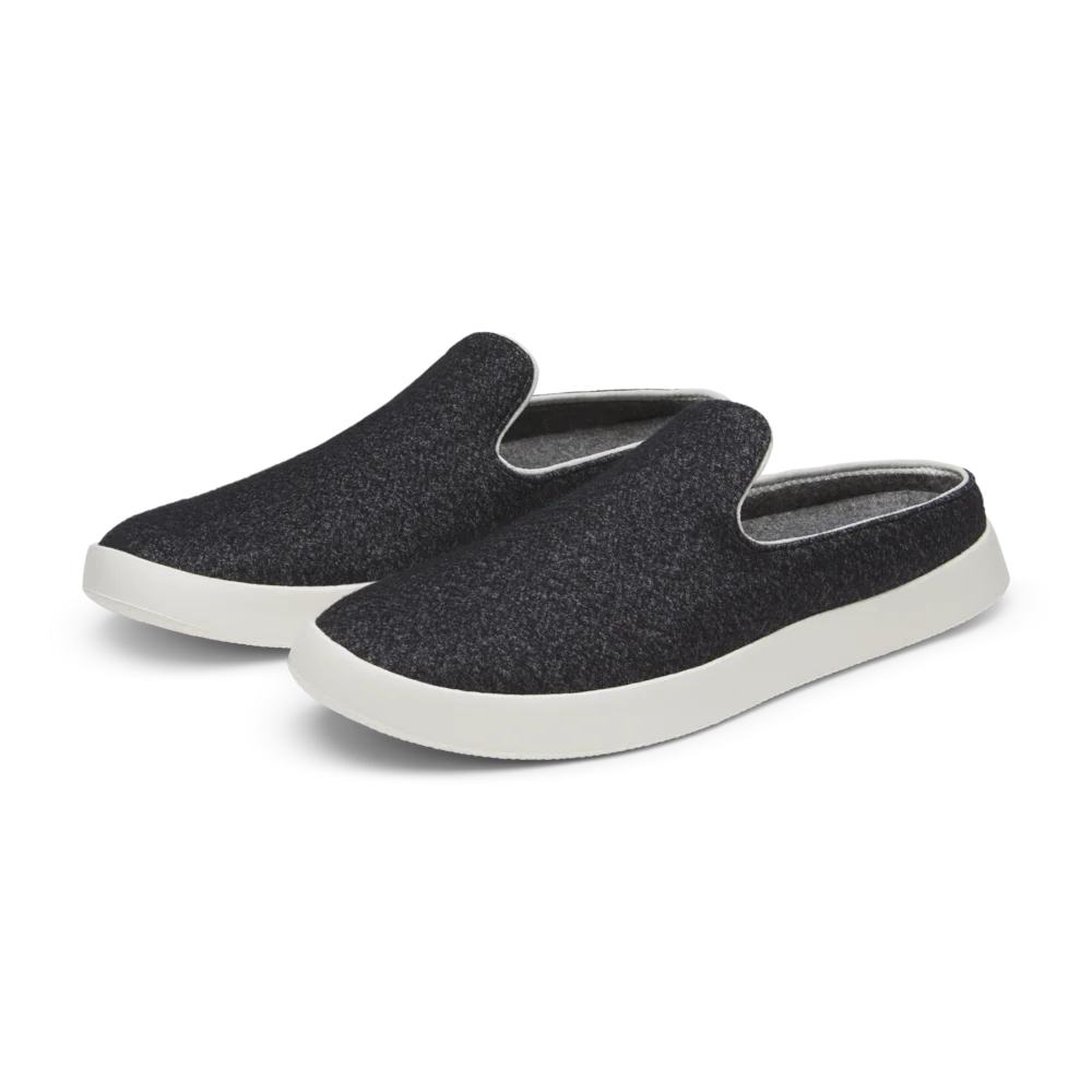 WOMENS WOOL LOUNGER MULE - MDM GRY (NTRL WHT) - Image 6