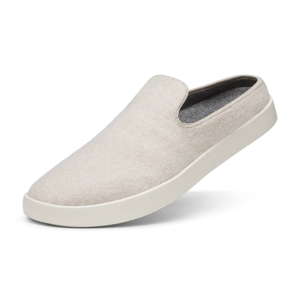 WOMENS WOOL LOUNGER MULE - STONY CREAM (STONY CREAM) - Image 2