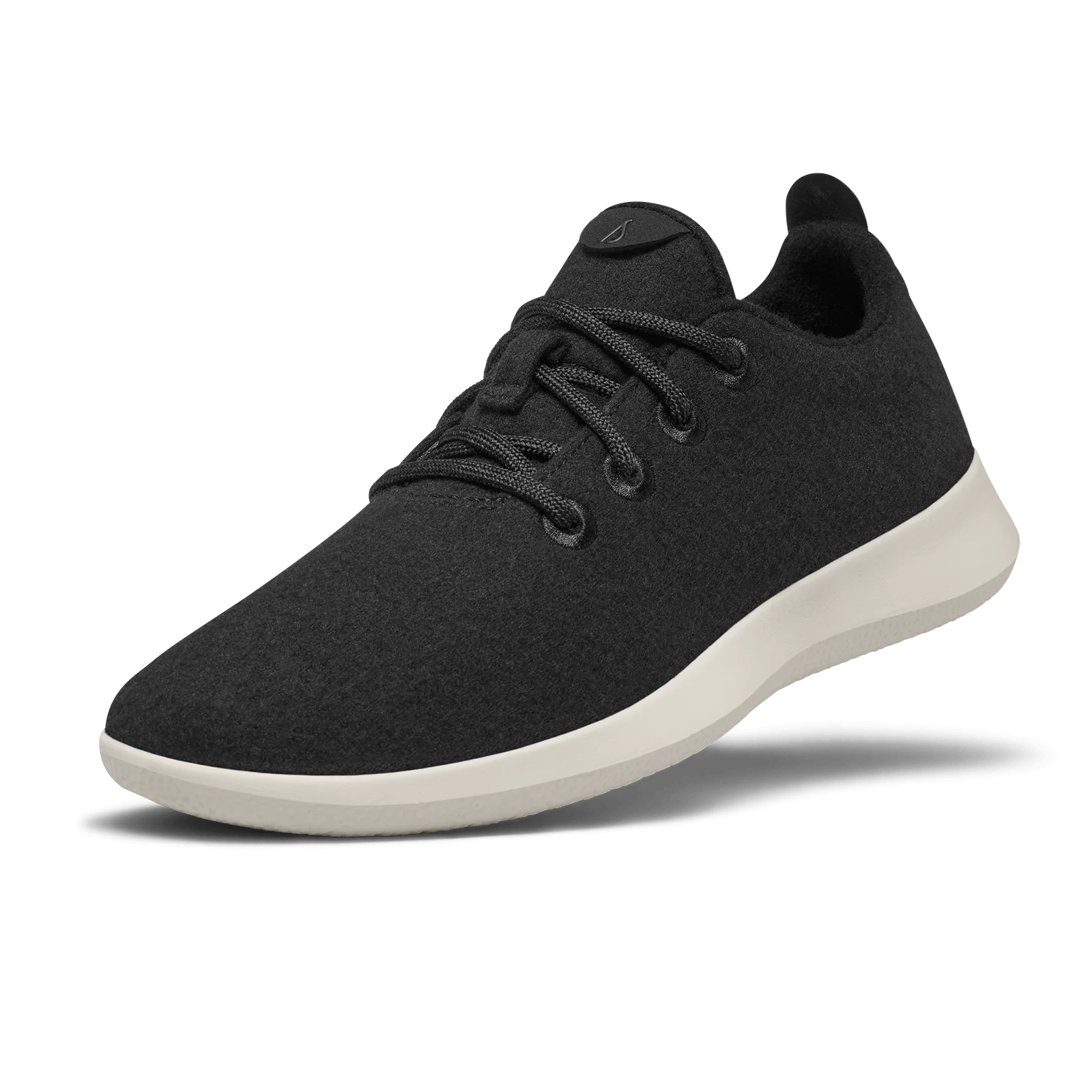 WOMENS WOOL RUNNER - TRUE BLACK (CREAM)