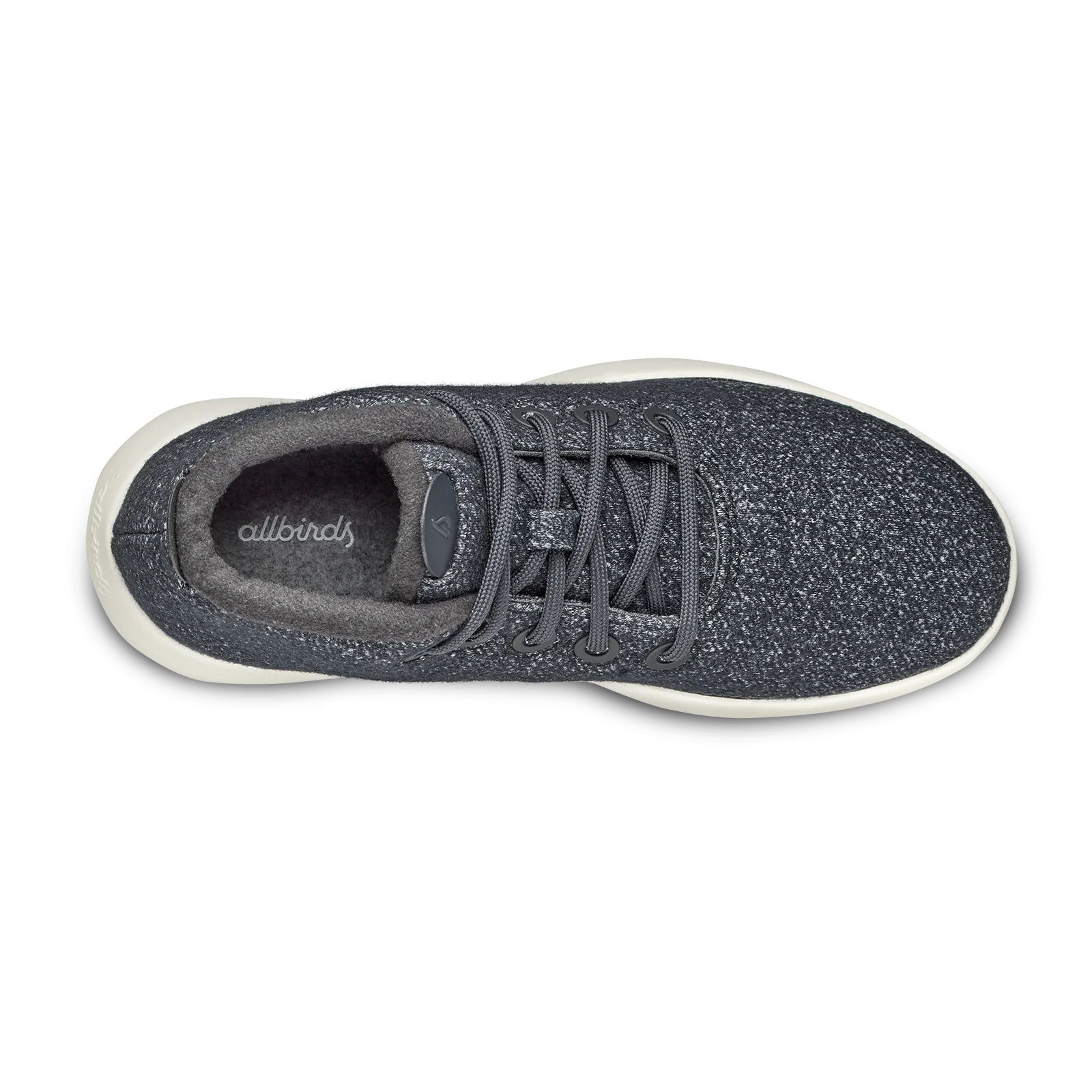 WOMENS WOOL RUNNER-UP MIZZLES - DARK GREY (NATURAL WHITE) - Image 3