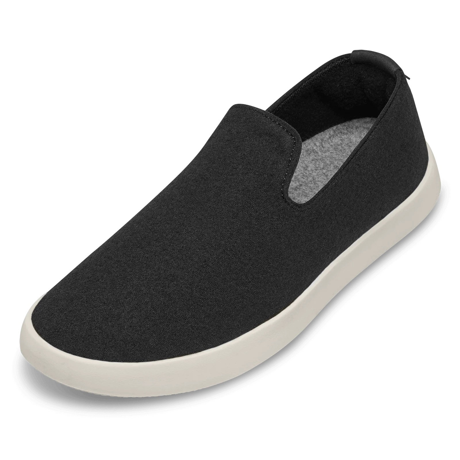 MENS WOOL LOUNGER - TRUE BLACK (CREAM)