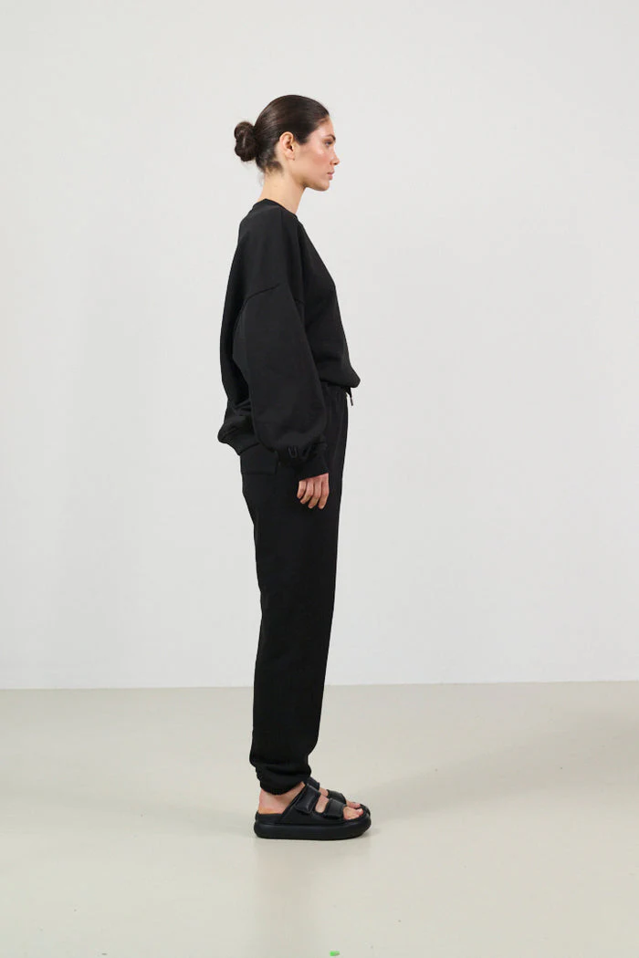 ZANE 100% ORGANIC COTTON JOGGER - BLACK - Image 2